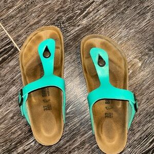 Teal Birkenstocks
